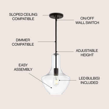 Watts Glass/Metal LED Pendant